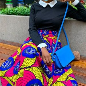 African print skirt